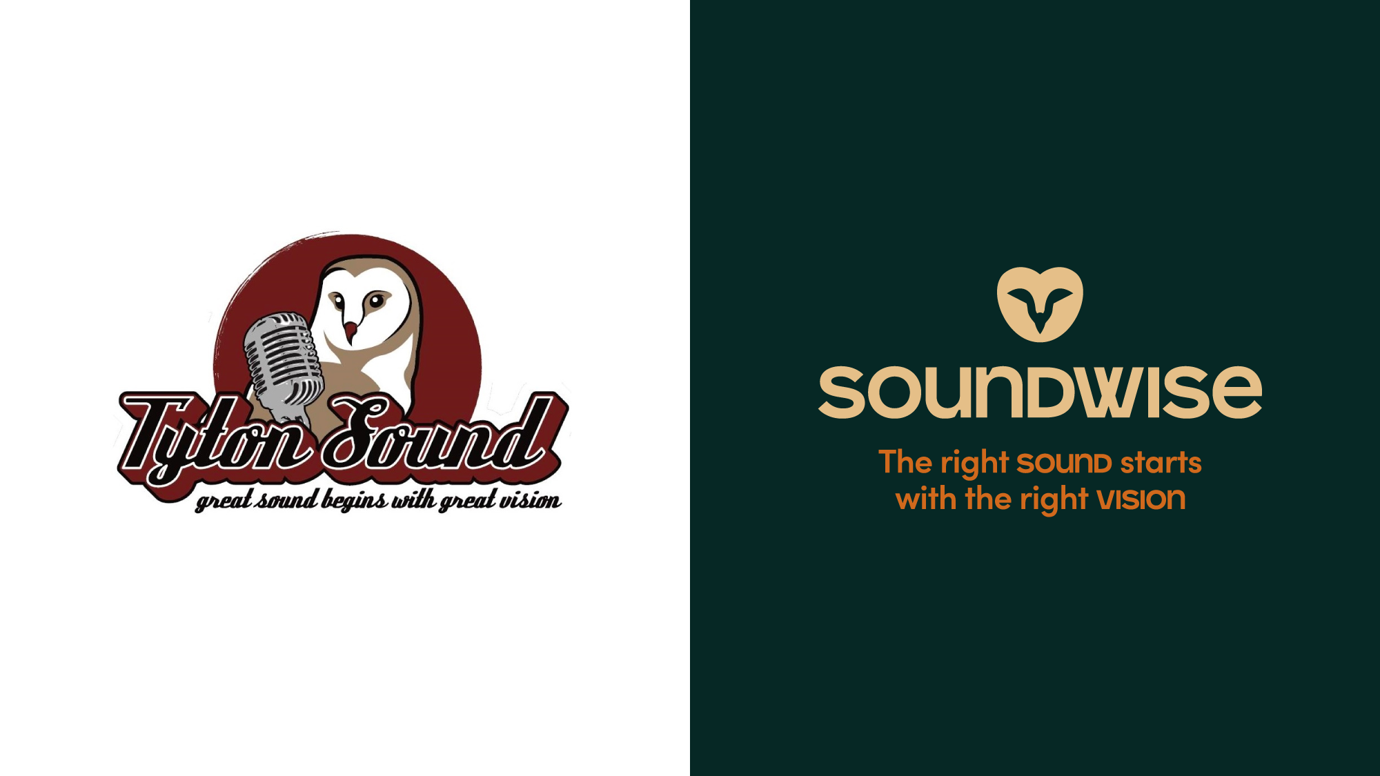 Before and after of SoundWise rebrand